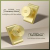 Moquin Brushed Gold Door Knobs Interior, Gold Zinc-Alloy Heavy Duty