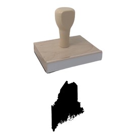 Infusion Maine State Rubber Stamp, 3 X 2'' Wood Stamp