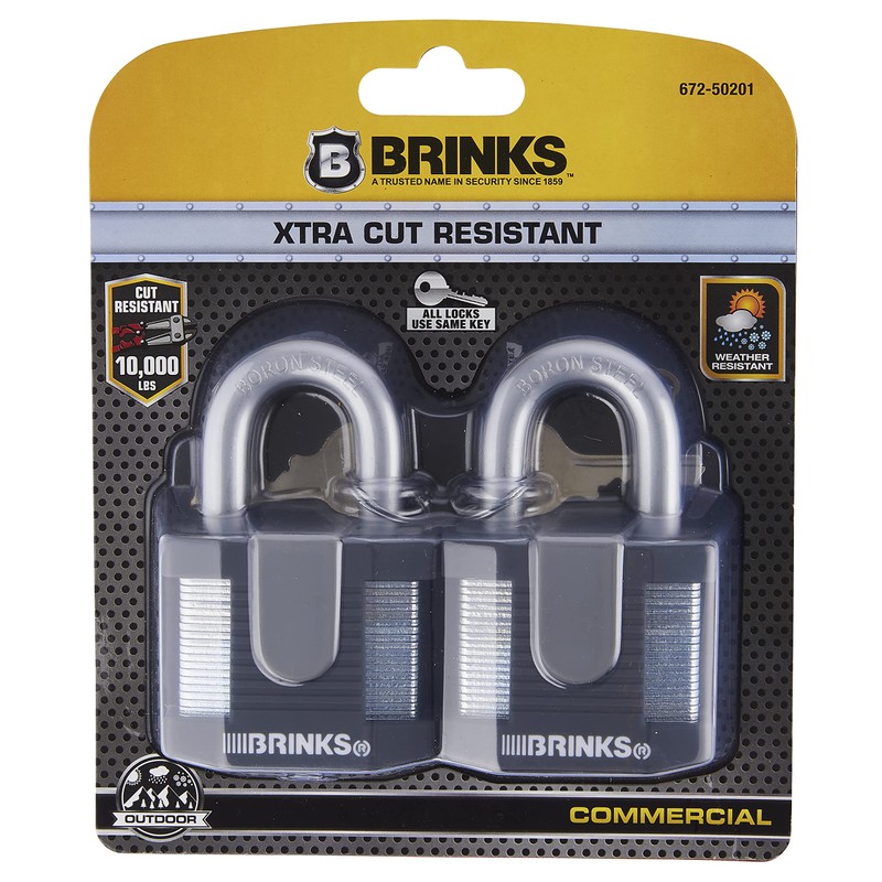 BRINKS Home Security 672-50201: 50Mm Laminated Steel, Commercial, 2Pk