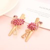 Rhinestone Flamingo Hair Clips Glitter Crystal Flamingo Friendly Alligator Metal