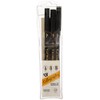 Yasutomo Calligraphy Chisel Tip Markers 3/Pkg-Black