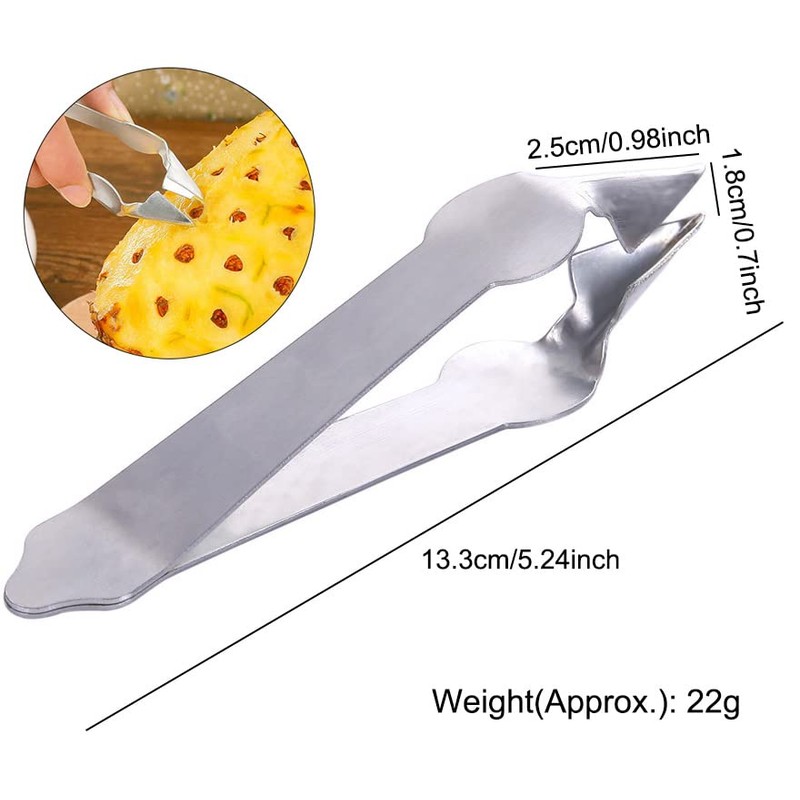 AKOAK 3 Pcs Portable Creative Pineapple Eye Peeler Pineapple Clip