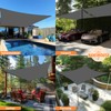 NAKIHOUSE Waterproof Sun Sail with Mounting Kit, 3 x 4