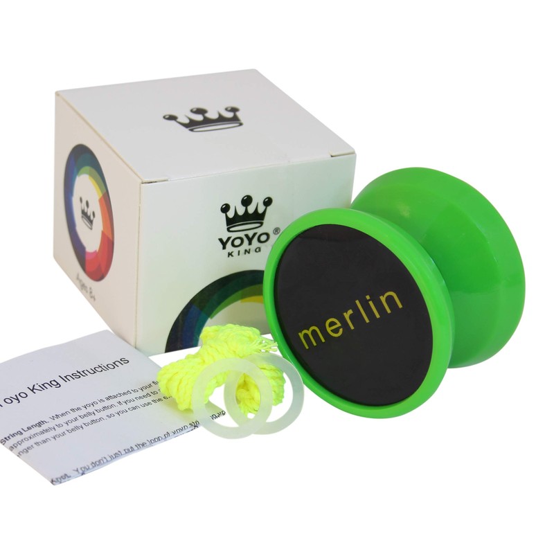 Yoyo King Green Merlin Professional Responsive Yoyo with Narrow C