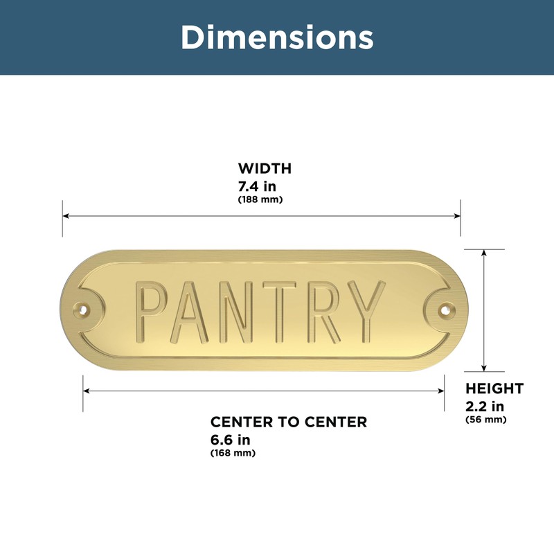 Franklin Brass Derby Pantry Door Sign Metal Interior Door Plaque