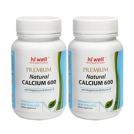 하이웰 네츄럴 칼슘 600 120캡슐 2개 Hiwell Natural Calcium 600 120 Capsules 2 Pack