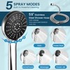 KHQF High Pressure Rainfall Showerhead Combo with Arm for Bathroom