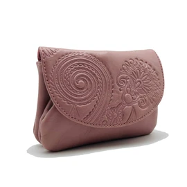 LUGUPELL Women's & Girls' Pink Leather Minimal Zipper Clutch Wallet