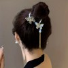Cute Flower & Tassel Decor Hair Clips, 3 Counts/set Elegant