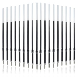 Bonsicoky 20 Pcs Ballpoint Ink Refills - 0.7 mm Medium Tip - 107 mm Length - Black Ink for Retractable Pens, Perfect for Writing, School, and Office Use
