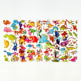 SIX VANKA 3D Puffy Stickers for Kids, 8 Different Sheets Including Dinosaur Sticker for Boys and Girls