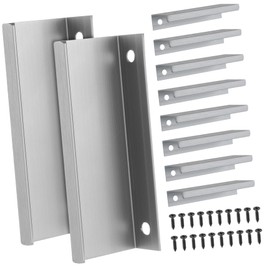 SEWACC 10pcs Invisible Handle Furniture Hardware Wardrobe Door Hardware Drawer Pulls Furniture Handles Cabinet Pull Handle Cabinet Hardware Cabinet Edge Pull Aluminum Alloy Light
