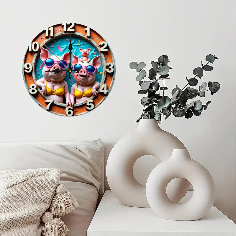10-Inch Custom Wooden Clock that is a Miniature Model of