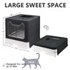 Foldable Cat Litter Box with Lid, Enclosed Potty, Large Top
