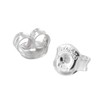 Laimons Women's Bone Grey with Glitter Sterling Silver Stud Earrings