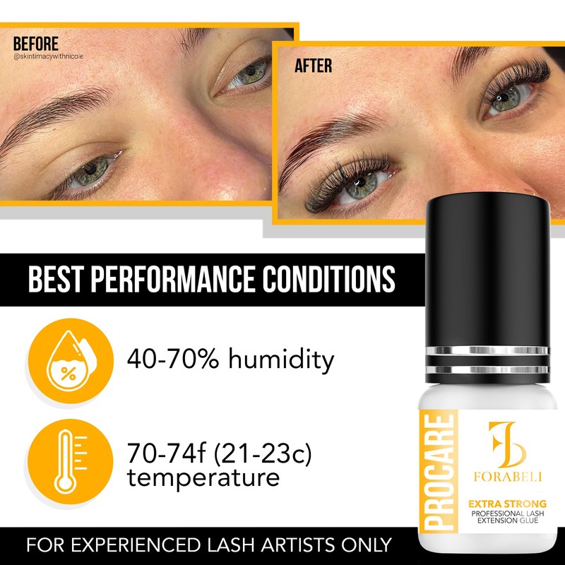 Forabeli Pro Care Eyelash Extension Glue | Professional Lash Adhesive