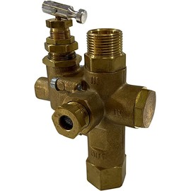 5/8" Compression Top Inlet for Copper Tubing Unloader Pilot Check Valve plus Throttle Control, 6.5HP Max Gas Compressors (095-125 PSI, 24" Throttle Control Cable & Unloader Valve)