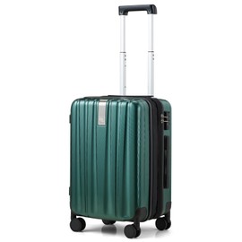 Hanke 20 Inch Expandable Carry on Luggage 22x14x9 Airline Approved Lightweight PC Hard Shell Suitcases with Wheels Tsa Luggage Rolling Suitcase Travel Luggage Bag for Weekender(Blackish Green)