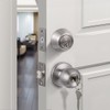 Probrico Door Knob with Single Cylinder Deadbolt, Satin Nickel Door