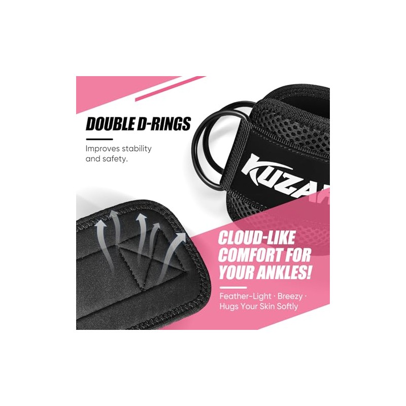 Resistance Bands Set with Ankle Straps, Glutes Workout Equipment, Ankle