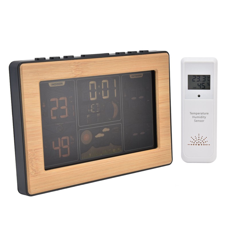 LCD Weather Forecast Station with RCC Receiving Function Wireless Thermometer
