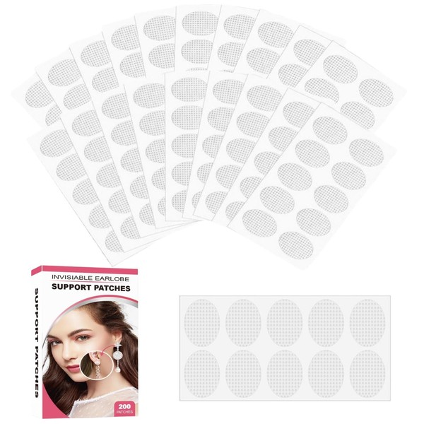 Earring Support Patches - 200 Pcs Clear Ear Lobe Support