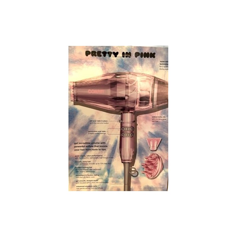 Pretty in Pink- Powerful Drying, Reduces Frizz