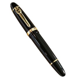 JH159 Rollerball and Ballpoint Pens (Black+Gold Clip)