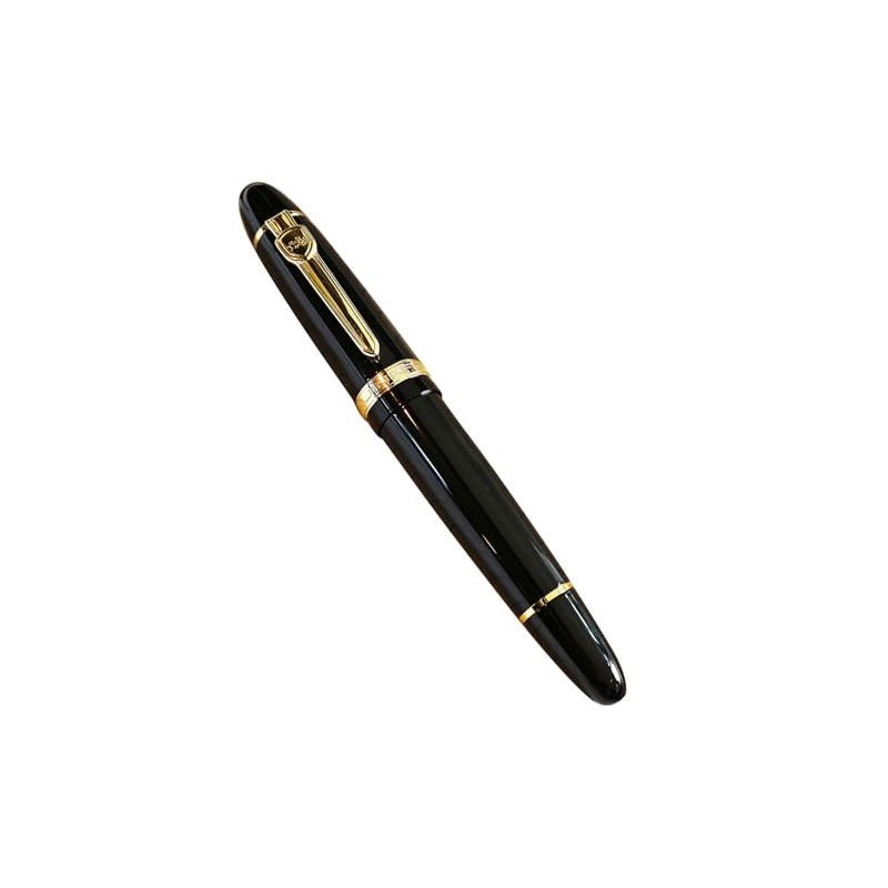 JH159 Rollerball and Ballpoint Pens (Black+Gold Clip)