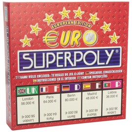 Euro-superpoly board game 2001 European edition Falomir Jeux, with English rules