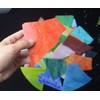 Lanyani Glass Mosaics Pieces Stained Glass, Assorted Colors and Shapes,