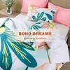 Boho Floral Queen Comforter Set - 3 Piece Summer Tropical