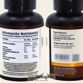 Shatavari 1000 Mg 60 Capsulas  Adaptógeno  Ingredientes Naturales  Momosie Vitaminas Mujer  Hombre                                                    
