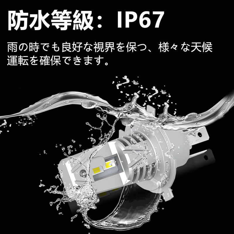CIWENDAN H4 Hi/Lo LED Headlight, Explosive Light, 16,000 LM, Compatible