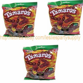 3x Jovy Tamaros Tamarind Flavor Chili hard candy fill w/soft Net Wt 6-oz each