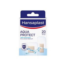 Hansaplast Hansaplast Aqua Protect Plasters - Waterproof Wound Plasters with Extra Strong Adhesion, Ideal for Showering, Swimming & Bathing (20 Strips)