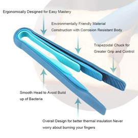 3Pcs/Set Plastic Food Tong Multifunctional Barbecue Tongs Bread Tongs Salad Tongs Baking Tongs Serving Tongs Buffet Tongs Kitchen Utensils