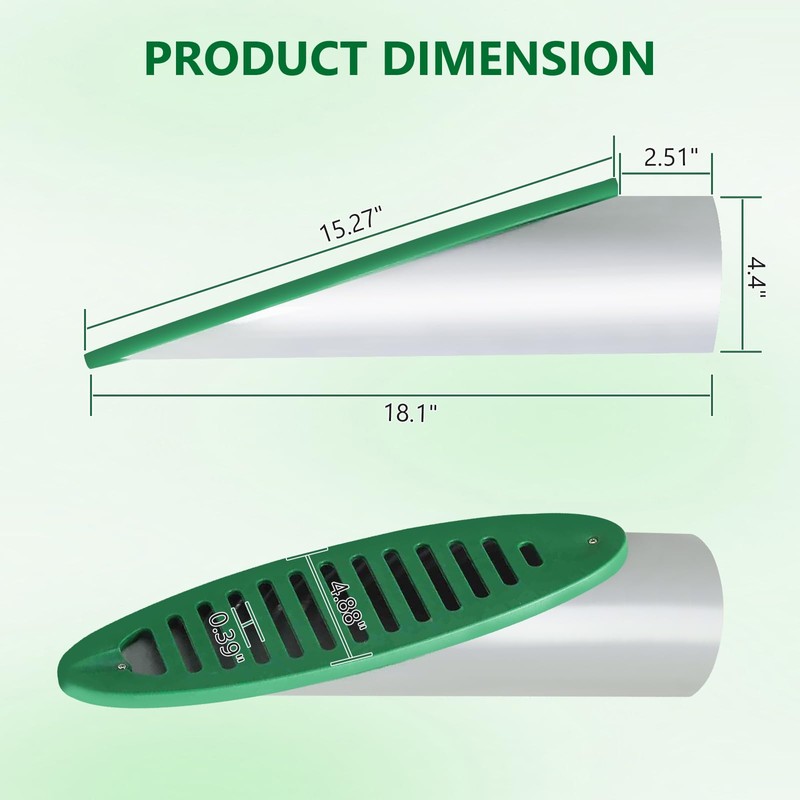 4 Inch Yard Drain Green Angled Drainage Grate for Yard