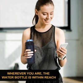 Water Bottle Kettle Carrier | Foldable Pouch Holder with Adjustable Drawstring | Portable Stable Hydration Pocket Leakproof Design for Travelling Outdoor Hiking Men Women