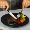Alata 6-Piece Steak Knives Set with Block, Stainless Steel Steak