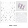 HNUIX Nail Stickers - Star 3D, Self Adhesive Nail Decals,