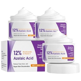 Suero Facial Ácido Azelaico12%,Crema de Acido Azelaico, Apta para Piel Sensible,Para Hombres y Mujeres,Paquete de 3,30g*3