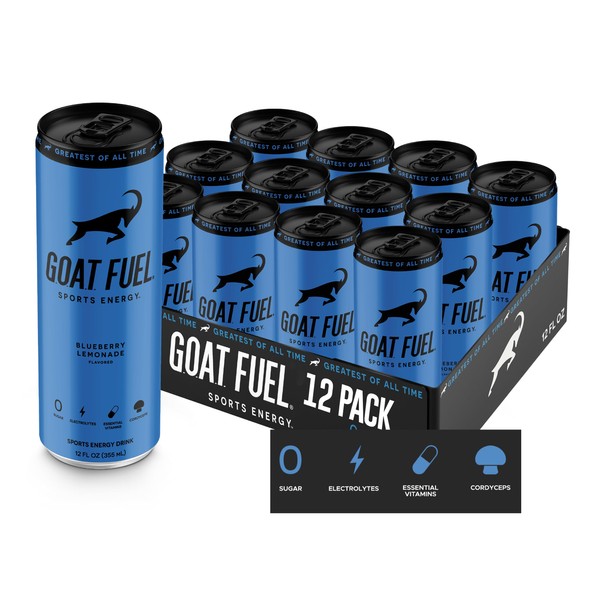 GOAT Fuel® Preworkout Sports Energy Drink - Sugar-Free Pre Workout