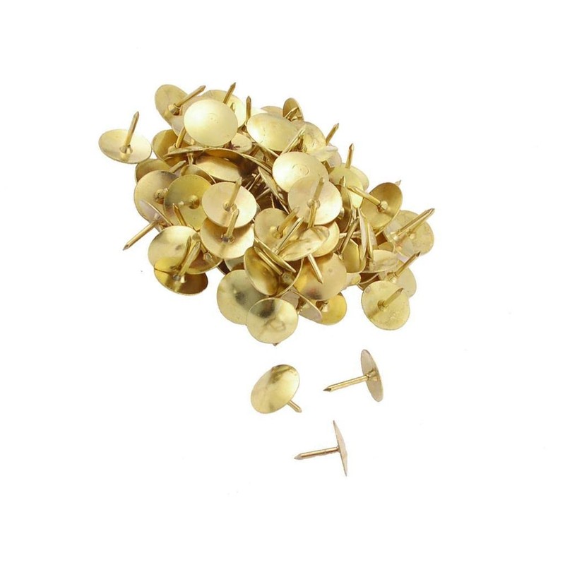 JKG® 300 x METAL DRAWING PUSH PINS - GOLD NOTICE