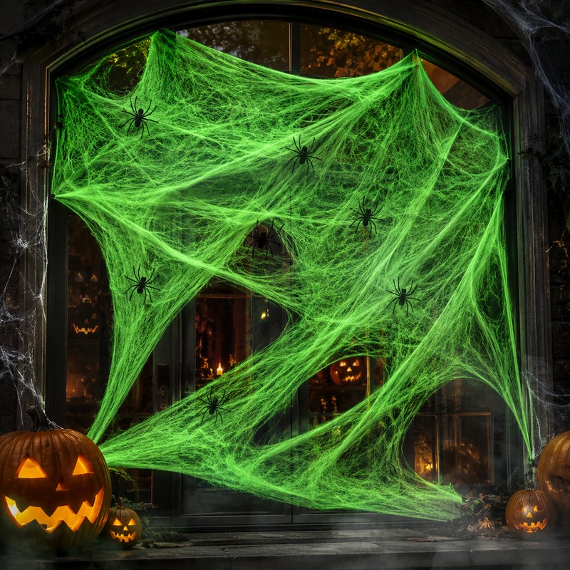 Halloween Spider Web Decoration for Haunted House – 100g Stretchy