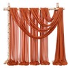 Showgeous Wedding Arch Draping Fabric 2 Panels 28" x20Ft Terracotta
