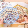 8PCS New Fun DIY Stickers Scene，Cute 3D Korean Cartoon Scene