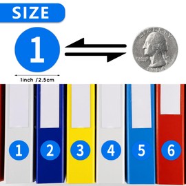 1-25 Consecutive Number Stickers, Small Round Vinyl Number Stickers, Self-Adhesive Anti-Fading Waterproof Label Decals 1 inch for Inventory Storage, Home and Office Classification(Blue)
