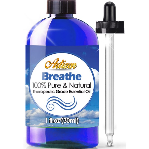 Artizen Breathe Blend Essential Oil (100% Pure & Natural - Undiluted) Therapeutic Grade - Huge 1oz Bottle - Perfect for Aromatherapy, Relaxation, Skin Therapy & More!