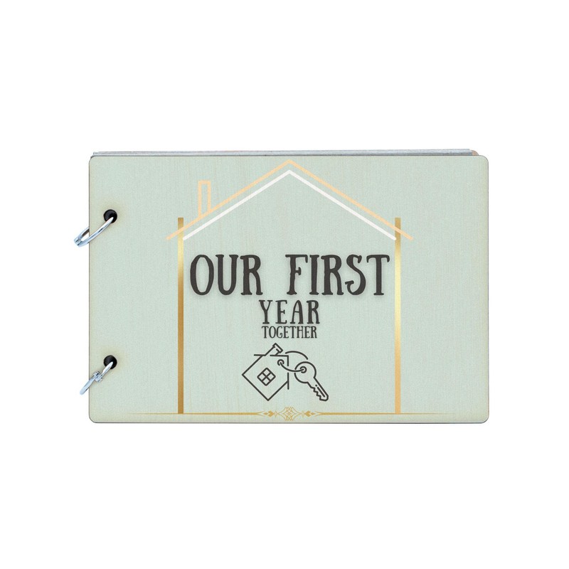 Our First Year Together Wooden Memory Album
